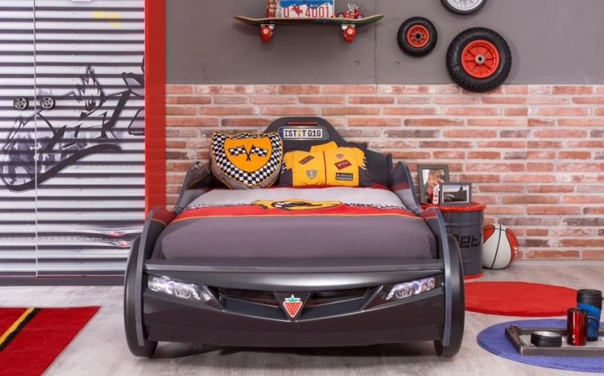 Кровать машина "COUPE CRB-1308" 190х90см, белая