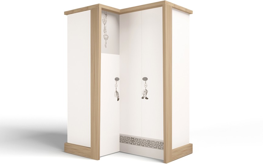 Шкаф угловой, гармошка MIX Ловец снов (кремовый, цветной) Шкаф угловой, гармошка MIX Ловец снов (кремовый, цветной)