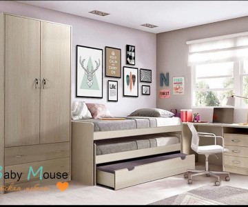 Детская комната "Фанки Кидз 8" (Азбука Мебели) Дуб молочный №2 Детская комната "Фанки Кидз 8" (Азбука Мебели) Дуб молочный №2