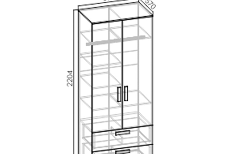 Шкаф многофункциональный Ш2.М "Румика Пинк" Шкаф многофункциональный Ш2.М "Румика Пинк"