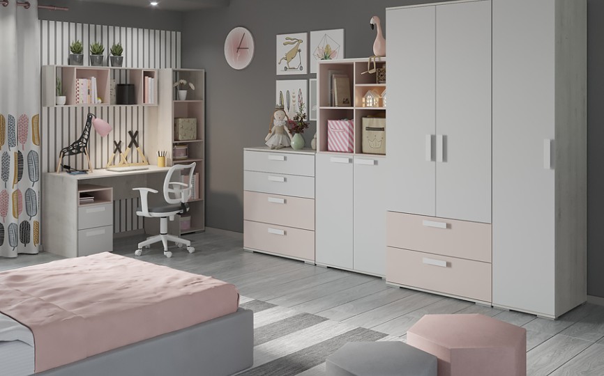 Шкаф многофункциональный Ш2.М "Румика Пинк" Шкаф многофункциональный Ш2.М "Румика Пинк"