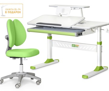 Комплект парта Ergokids + кресло ErgoKids Sprint Duo Lite (TH-320 W/G + Y-412 Lite G)
