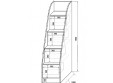 Кровать-чердак "Фанки Кидз-22" + кровать 13/53СВ + стол письменный 13/58 СВ + лестница-комод 13/8 СВ(Азбука мебели) 