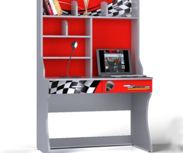 Стол с надстройкой "Formula" красный для мальчика Стол с надстройкой "Formula" красный для мальчика