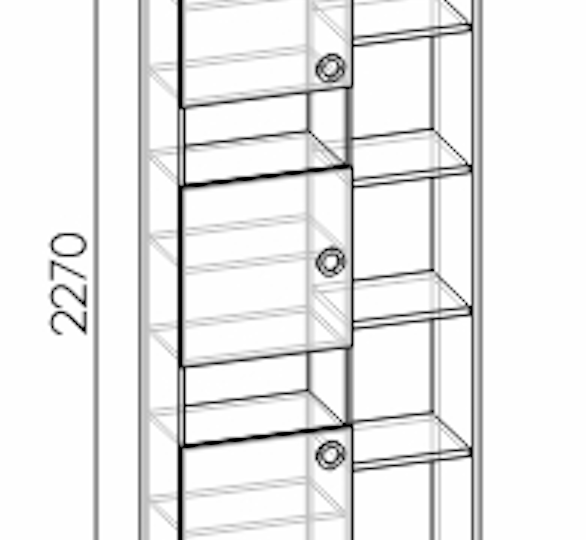Шкаф для книг Смарти Софт ШК