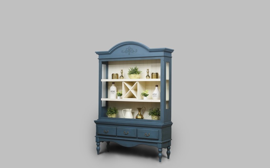 Сервант - витрина трехдверный Валенсия 2-70 на высоких ножках