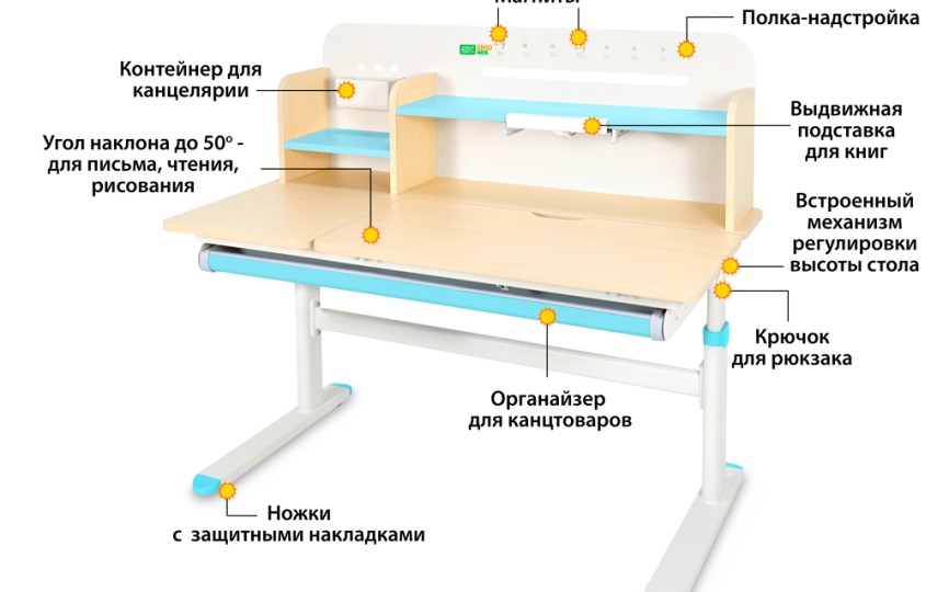Детский стол Ergokids Bravo Max (TH-360 Max) Детский стол Ergokids Bravo Max (TH-360 Max)