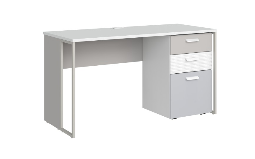 Стол прямой Либерти Беж с тумбой