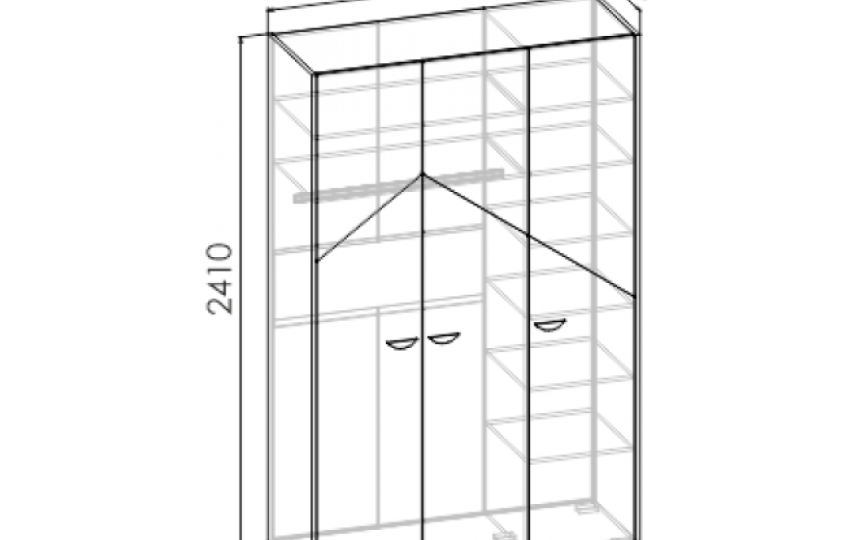Шкаф 3-х дверный "GRETA"