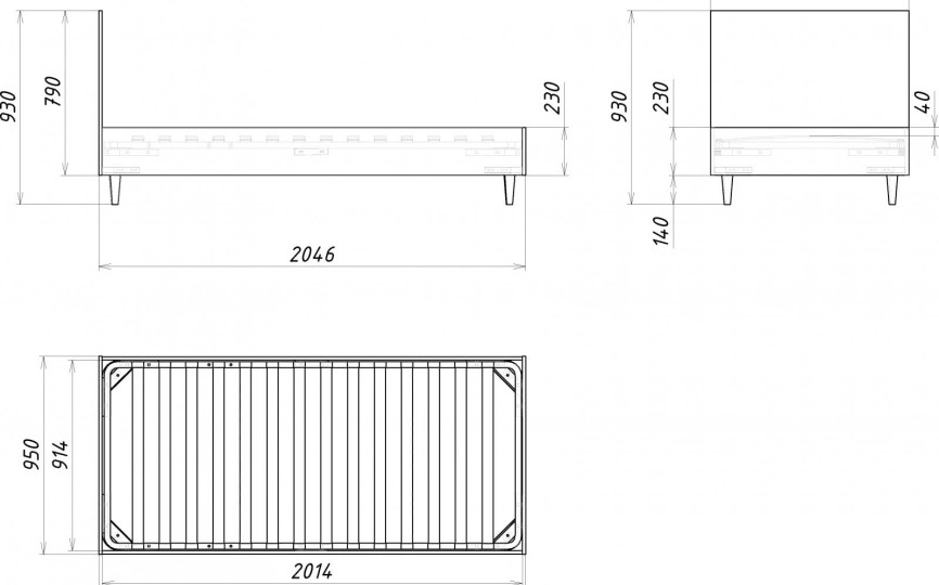 Кровать "КВАДРО"