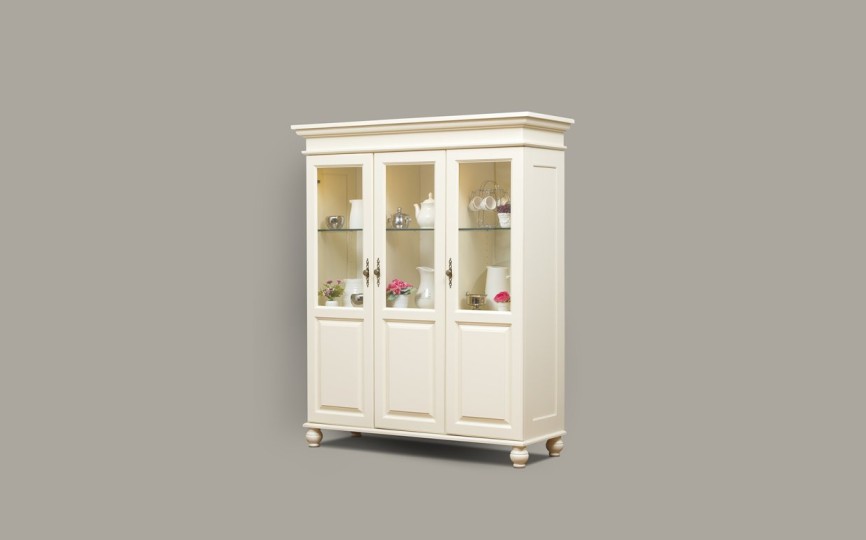 Сервант трехдверный Бьёрт на круглых ножках 1-38