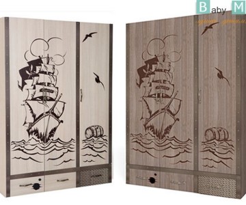 Шкаф 3-х дверный "Pirat" для мальчика 