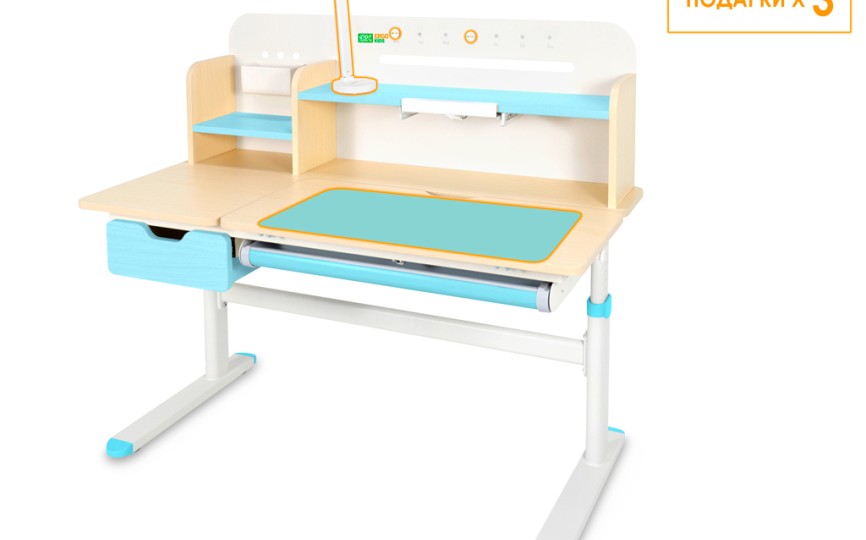 Детский стол Ergokids Bravo Maximus Plus (TH-360 Maximus Plus MG/BL)