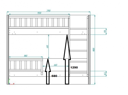 Кровать двухъярусная Sonata (Scherlock) 