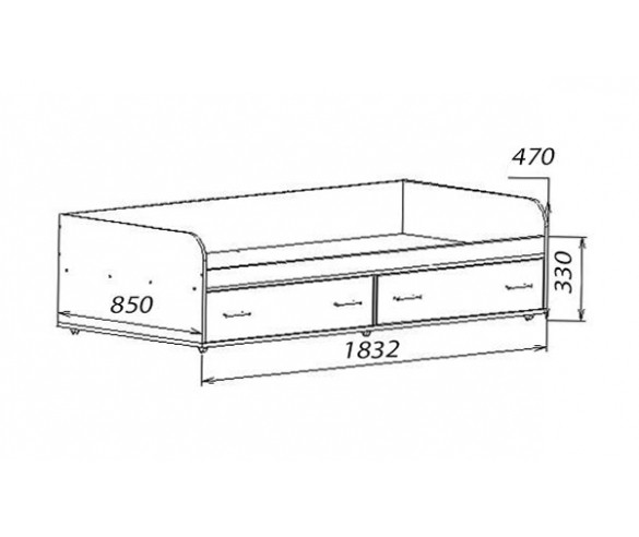 Кровать детская 13/53 СВ + мост надкроватный 13/50 СВ + шкаф 13/3 СВ Фанки Кидз (Азбука Мебели) 