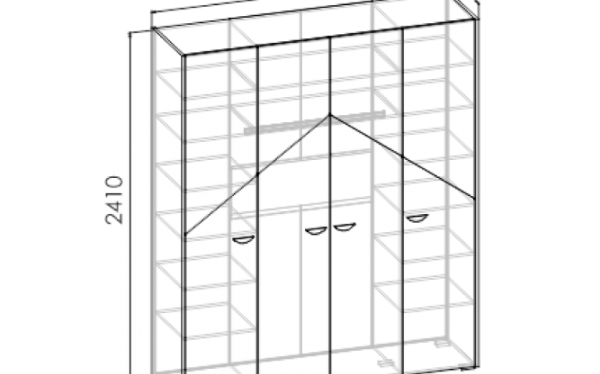 Шкаф 4-х дверный "GRETA"