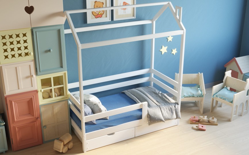 Кровать Домик Эко-9 с низким бортиком