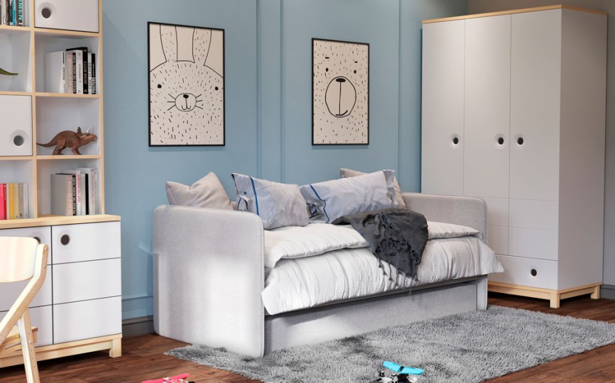 Детская комната "Робин Лайт" с мягкой кроватью Айрис