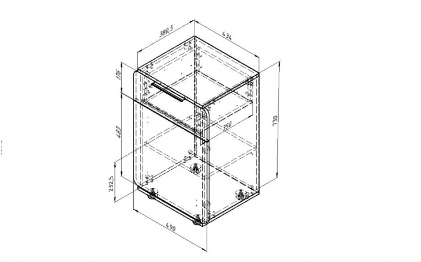 Тумба ДЕЛЬТА Лофт 24.01 White