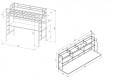 Кровать-чердак Севилья - 1.2 с рабочей поверхностью
