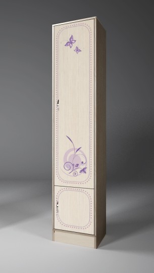 Узкий пенал с полками "Фанки Кидз Лилак".