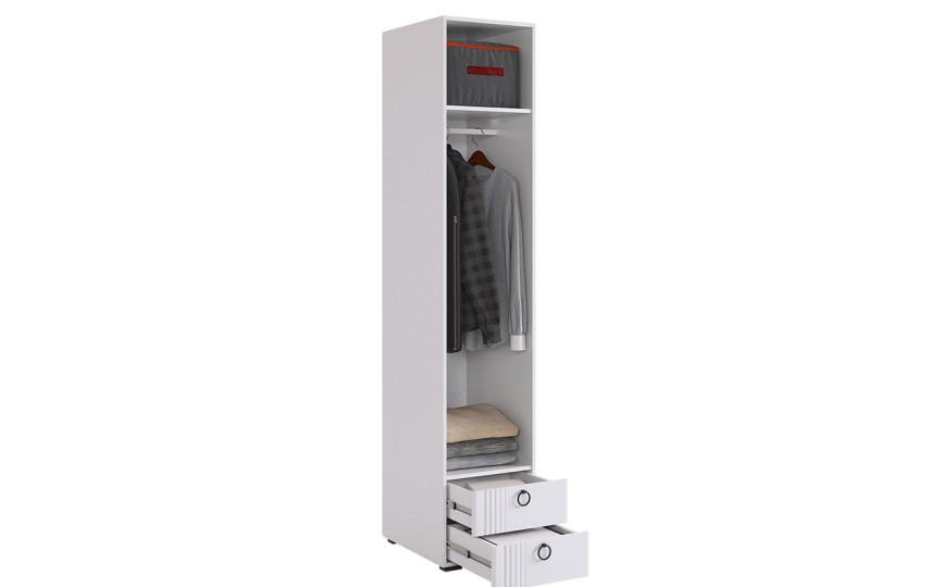 Шкаф однодверный Ева 101.01 (пенал) с ящиками Шкаф однодверный Ева 101.01 (пенал) с ящиками