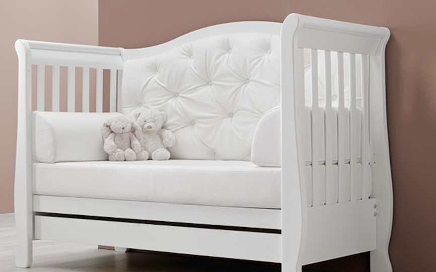 Кроватка - диван трансформер Erbesi Soft/Soft Bottoni (Софт/Софт Боттони) с мягкой спинкой