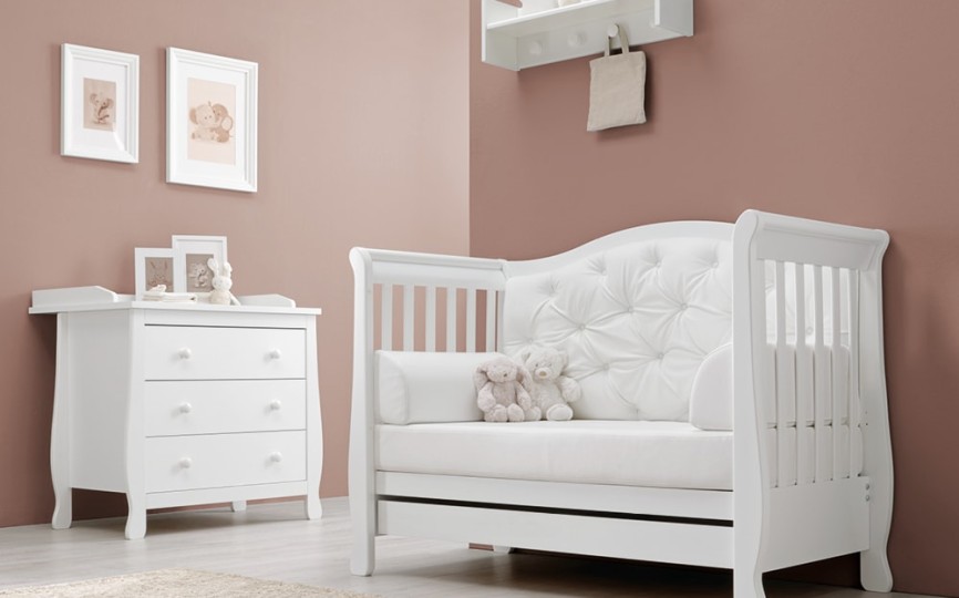 Кроватка - диван трансформер Erbesi Soft/Soft Bottoni (Софт/Софт Боттони) с мягкой спинкой