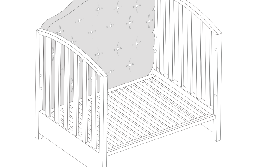 Кроватка - диван трансформер Erbesi Soft/Soft Bottoni (Софт/Софт Боттони) с мягкой спинкой