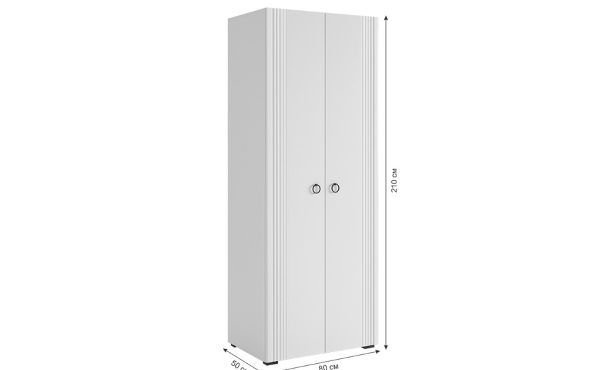 Шкаф двухдверный Ева 102.01 со штангой