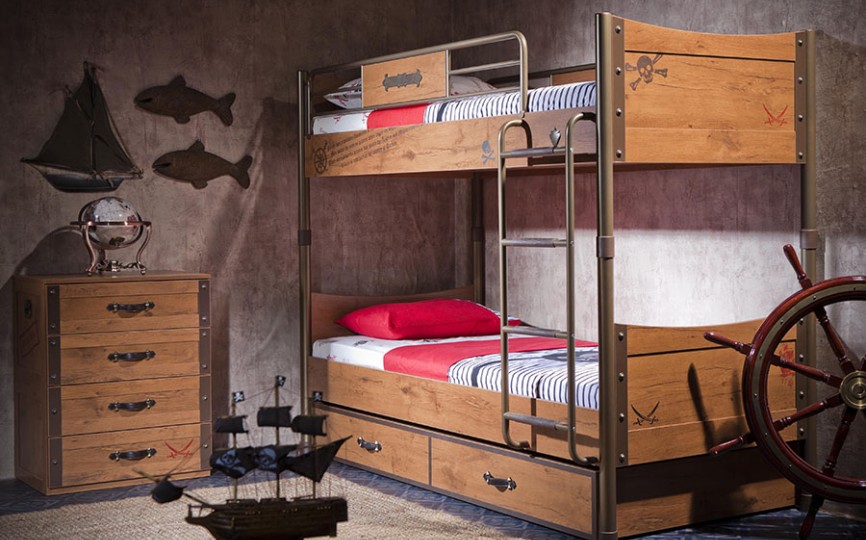 Детская комната для 2х мальчиков "BLACK PIRATE" 