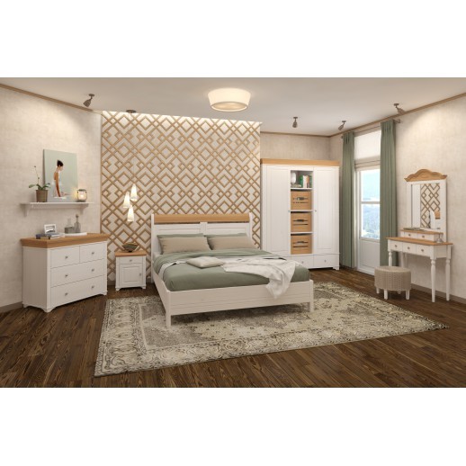 Кровать Бейли без изножья 180Х200 белый воск