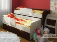 Двухъярусная низкая кровать "Фанки Кидз 8" + ограничитель 13/17 СВ - 2 шт + лестница 13/19 СВ (Азбука Мебели) 