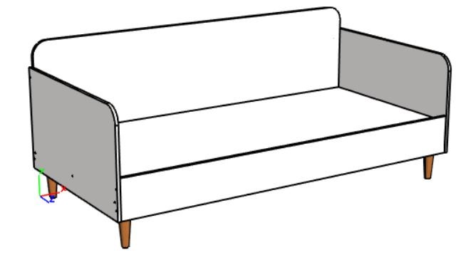 Кровать-диван "КВАДРО"