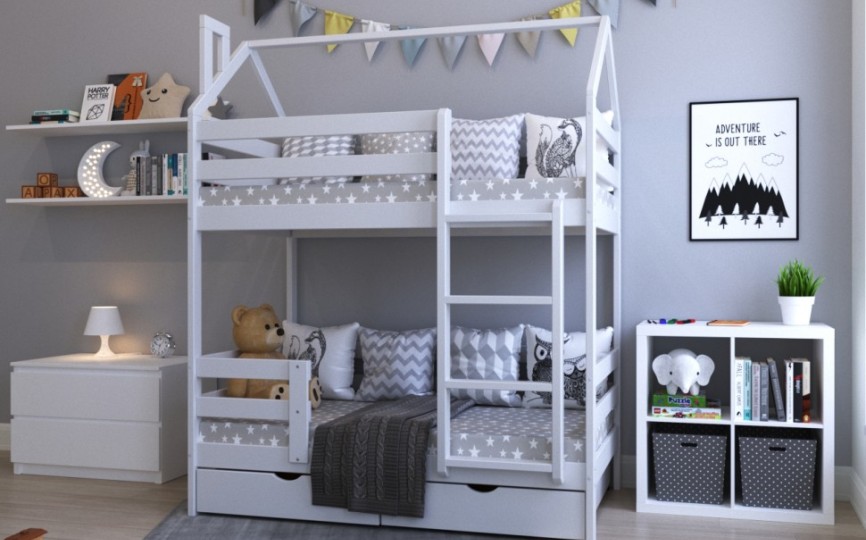 Кровать домик Эко 12 с 2 бортом