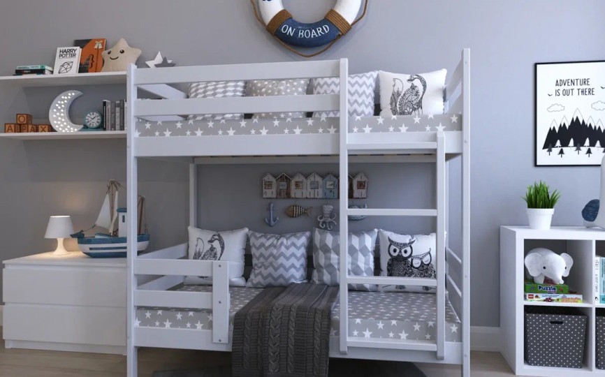 Кровать домик Эко 12 с 2 бортом