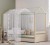 Кровать домик с надстройкой для балдахина Montes Natural (90x200см)