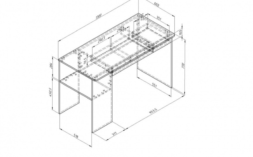 Стол письменный ДЕЛЬТА Лофт 15.11 White