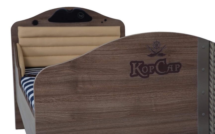 Кровать "Pirat №2" 160*90 с высоким изножьем