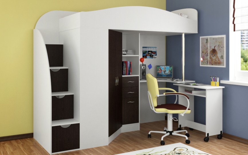 Кровать чердак Теремок-1 Гранд