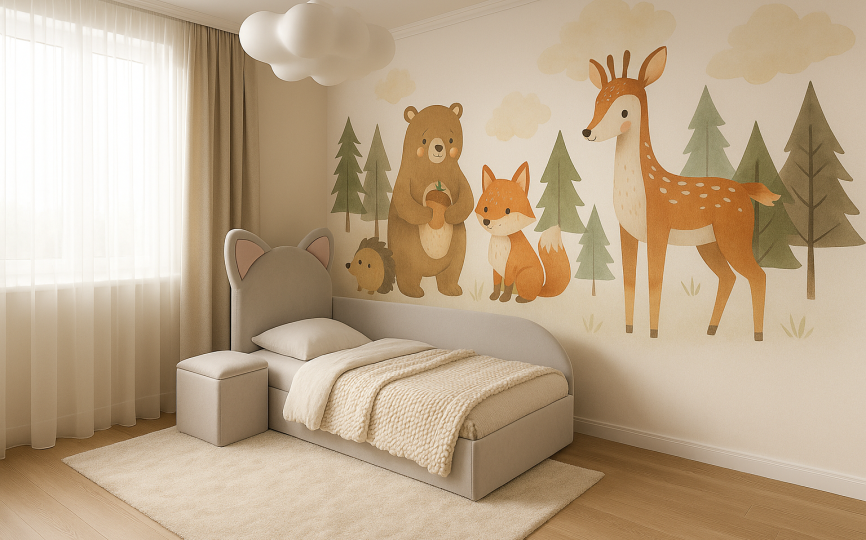 Кровать тахта Хлоя, изголовье с ушками