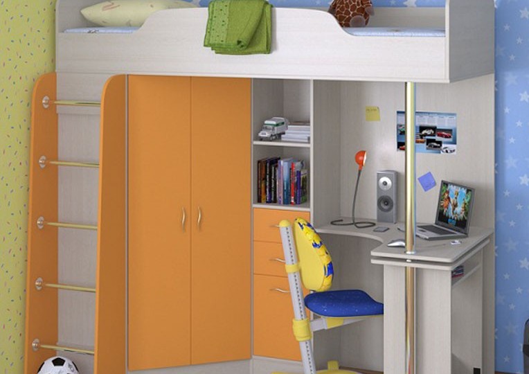 Кровать чердак Теремок-1 