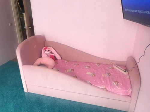 Кроватка с мягкими бортиками "Мяу" 