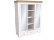 Шкаф с 2-мя зеркальными дверями и полками "Бейли" белый воск Шкаф с 2-мя зеркальными дверями и полками "Бейли" белый воск