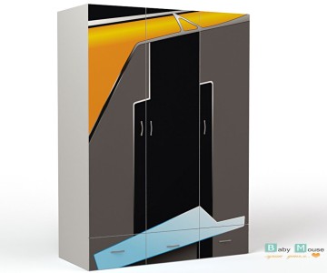 Шкаф 3-х дверный "Pilot" для мальчика