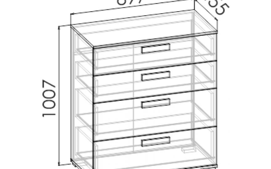 Комод К1 "Румика SKY"