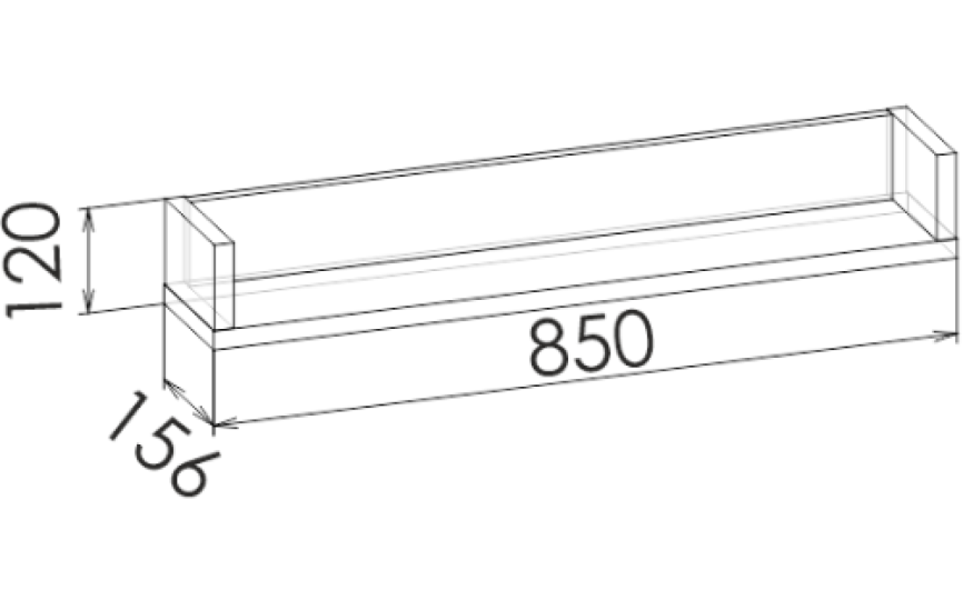Полка навесная  "GRETA" малая