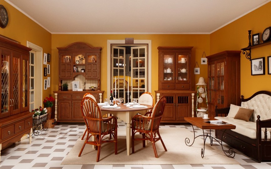 Сервант двухдверный высокий Бьёрт на круглых ножках 1-43