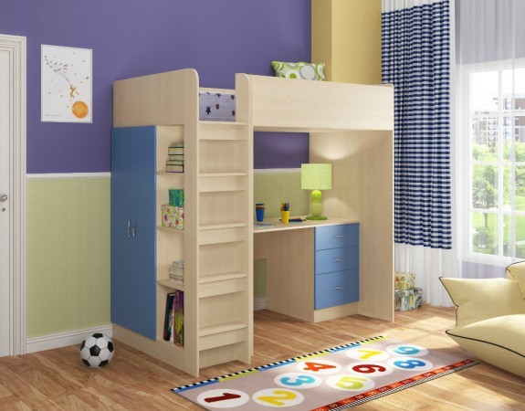 Кровать чердак Теремок-3