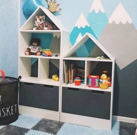 Стеллаж-домик высокий МДФ